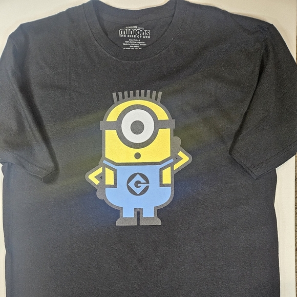 Minions T-shirt Mens Large Illuminations Black Yellow Graphic Rise Of Gru Tee - Picture 2 of 6